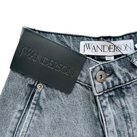 JW ANDERSON Twisted Workwear Jeans Grey Size 25 NEW Barrel Wide High Rise - Picture 7 of 10